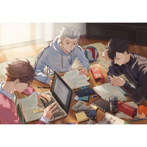 5D Embroidery Cross Stitch diamond painting Full Round Drill DIY Diamond Haikyuu Picture Japanese Anime Wall art Sticker Handma