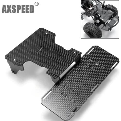 AXSPEED 1pcs Carbon Battery Front-Mounted Modification Parts Panel for SCX10 Rc Car Part