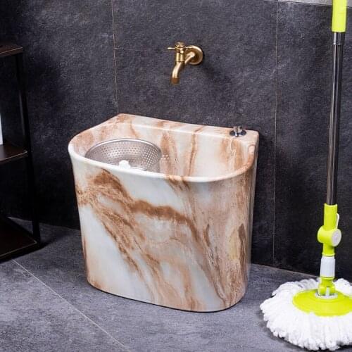 Large mop washing pool balcony toilet floor basin mop pool ceramic floor type household sink mop pool