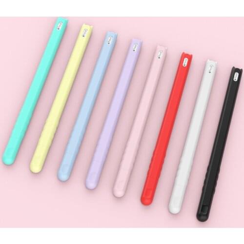 Colorful Compatible Case For Apple Pencil 2 Case Compatible For iPad Tablet Touch Pen Stylus Protective Sleeve Soft Silicone Bag