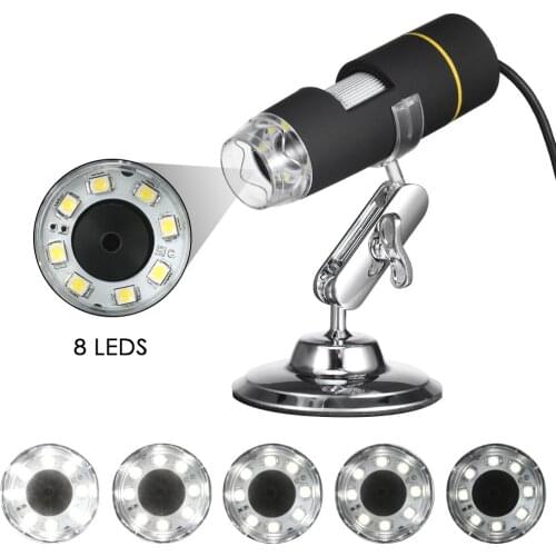 USB Digital Microscope 1000X Magnification Digital Microscope with OTG Function Endoscope 8-LED Light Magnifying Glass Magnifier
