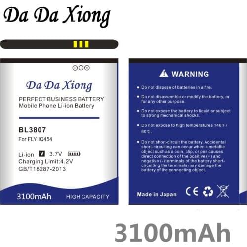DaDaXiong 3100mAh BL3807 Li-ion Phone Battery for FLY IQ454 Phone batteries