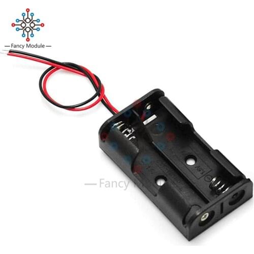 Diymore 18650 Battery Holder with Lead Wire 2 Slot 3.7V Lithium Battery Storage Box Case