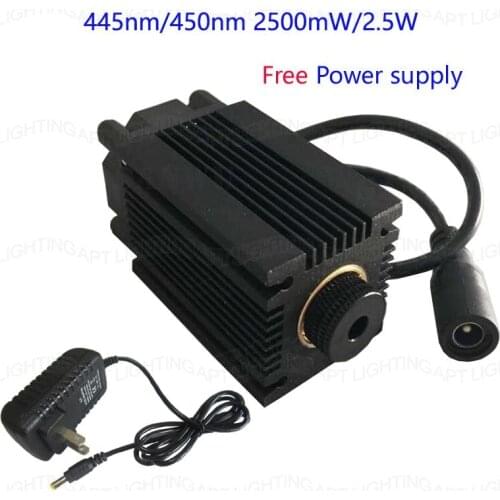 DIY Power supply 2.5W 2500mW Blue Light Laser Module diode Parts for Laser Engraving Machine CNC High-power 450 445nm Focusable