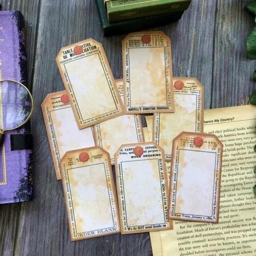KLJUYP 8pcs Tags Paper for Scrapbooking Happy Planner/Card Making/Journaling Project