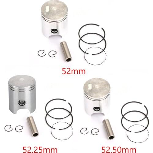 Areyourshop Piston Ring Pin Clip Kit For Yamaha Ag100 Dx100 Yb100 Lt2 Lt3 0.50MM 52.50mm 2N3-11631-02-96 3V6-11635-00 Motor Part