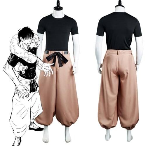 Anime Jujutsu Kaisen Cosplay Touji Fushiguro Costume Top Pants Outfits Halloween Carnival Costumes for Men Women