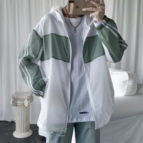 Jacket Small Fresh Loose Ultra Thin Patching Color Sun-protective Clothing Couple Fashion Recommend Best