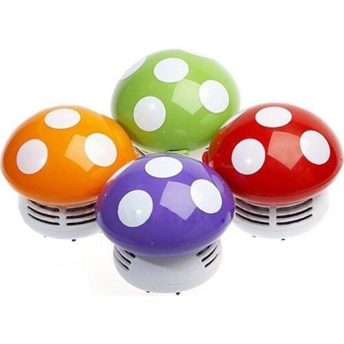 Mini Mushroom Desktop Coffee Table Vacuum Cleaner Dust Collector For Keyboard Home Office Dust Removal Rubber Crumbs