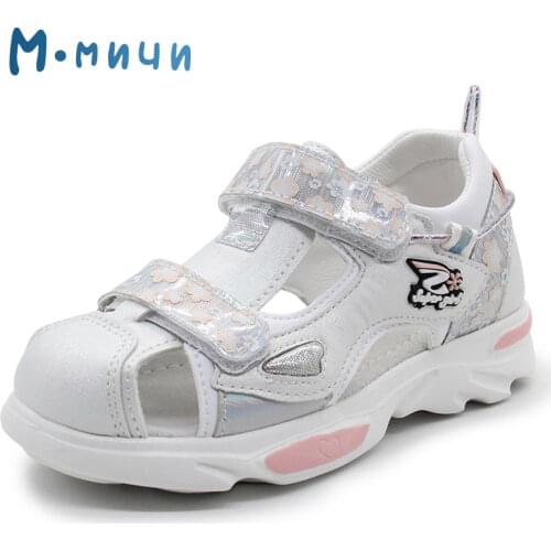 MMnun 3=2 Shoes Children Girls Sandals Breathable Toddler Girl Sandals Girls Summer Shoes Pig Leather Sandals Size 21-26 ML2617