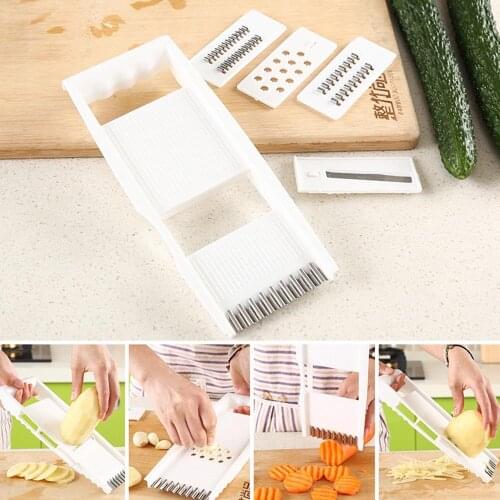 Multi-Function 6-Piece Vegetable Fruits Cutter Cutlery Peeling Planing Cucumber Slices Potato Shredded Garlic Kitchen Gadgets