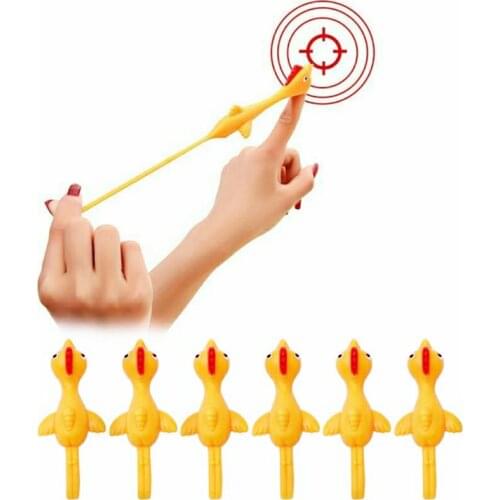 Finger soft glue catapult yellow chicken Turkey vent stress relief magic weapon angry chicken pranks stretch slingshot