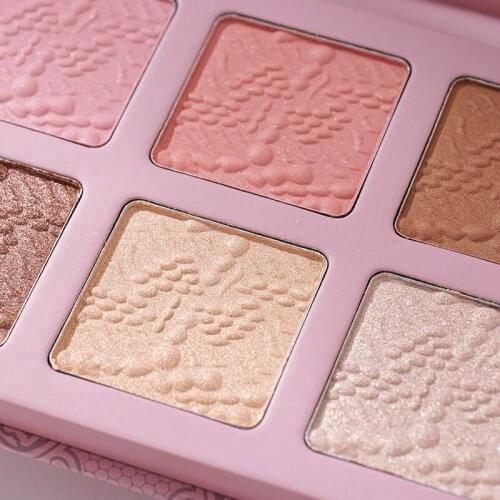 6Colors Highlighter Powder Palette Shimmer Face High Gloss Blush Powder Brightener Glow Contour Concealer Makeup Cosmetics Tool