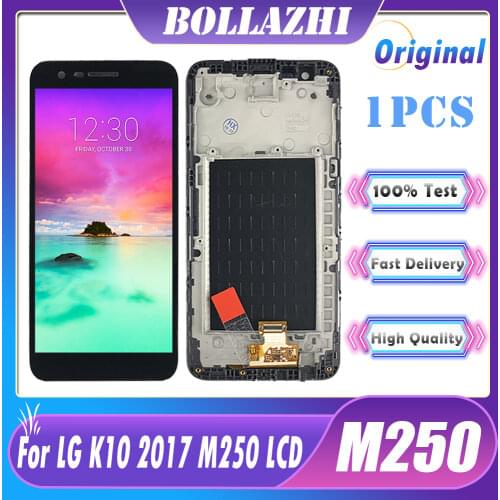 100% testing For LG K10 2017 M250 M250N M250E M250DS LCD with Frame Display Touch Screen Digitizer Assembly Replacement LCD