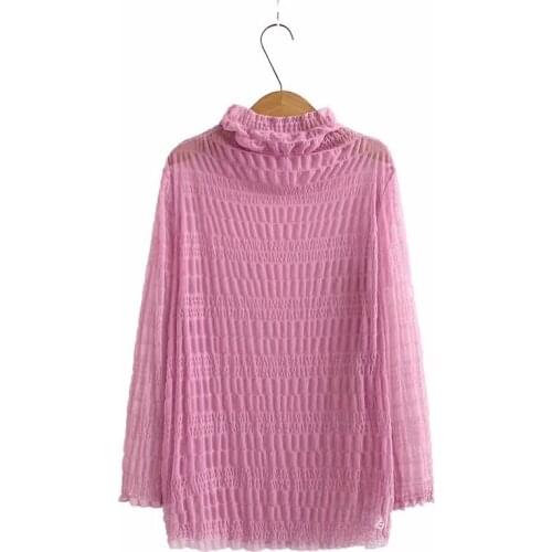 Plus size cotton soft Turtleneck solid black beige women loose tshirts 2021 new spring autumn casual ladies t shirts female tops