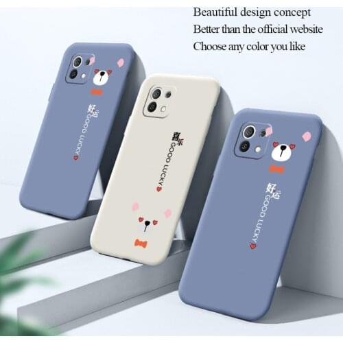 Stout Bear Phone Case For Xiaomi Mi 11 10T 10 lite 9T Note 10 Redmi Note 10 9 9T 8 8Pro 7 7Pro 9 9A K40 K30 Silicone Cover