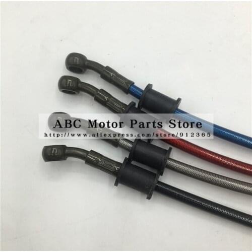 Motorcycle Dirt Bike Braided Steel Hydraulic Reinforce Brake line Clutch Oil Hose Tube 200 To 2100mm 28degree Fit Racing MX