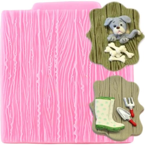 Tree Bark Texture Wood Pattern Mat Silicone Mold Fondant Cake Decoration Sugar Molds Baking Sugarcraft Chocolate Candy Moulds