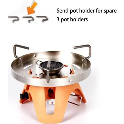 Outdoor Gas Stove Camping Stove Integrated Orange Base Cooking Utensils Tourist Equipment Stainless Steel Picnic Accessories