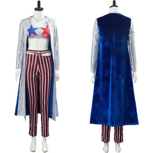 In Stock) Birds of Prey Cosplay Costume Outfits Top+Pant+Cape Halloween Carnival Costumes Uniform Suits