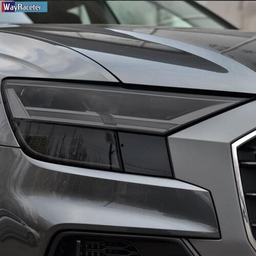 Car Headlight Protective Film Smoked Black TPU Sticker For Audi Q2 Q3 F3 8U Q5 FY 8R Q7 4M Q8 SQ2 SQ5 SQ8 RSQ3 RSQ8 Accessories