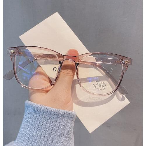 2021 Female Male Square Eyeglasses Transparent Plastic Frame Eyeglasses Myopia Diopter -1.0-1.5-2.0-2.5-3.0 To-6.0 Eyewear