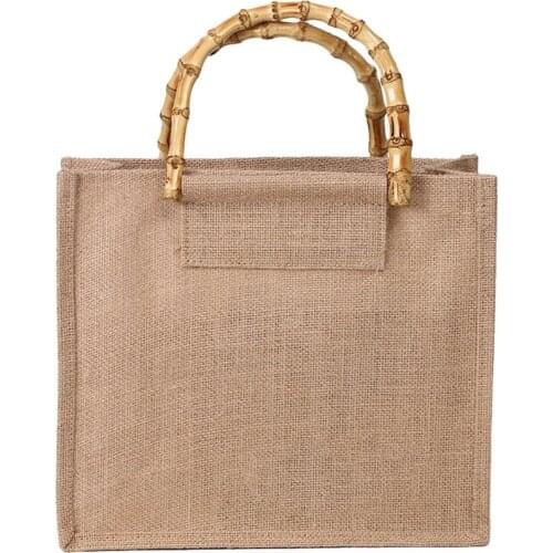 Women Men Handbags Cotton Foldable Reusable Shopping Bag Rubbing Cart Eco Shoulder Organization Bag(Khaki)