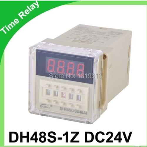 Dh48s-1z digital timer relay dc 24v time relay 0.01s~99.99s with the socket