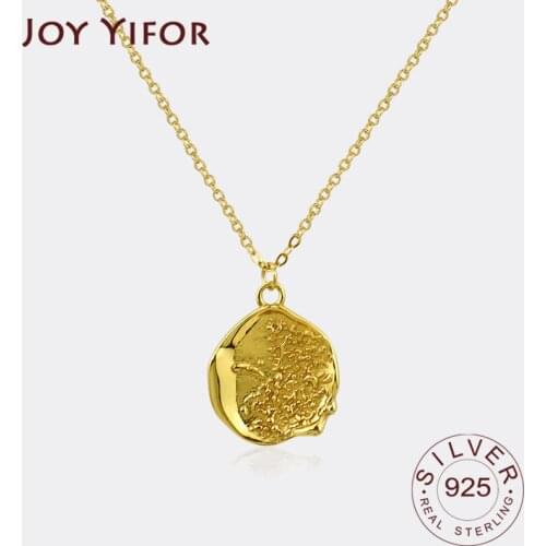 925 Sterling Silver Necklace Ladies Elegant Chain Necklace Fashion Gold Color Round Sterling Silver Jewelry Round Necklace