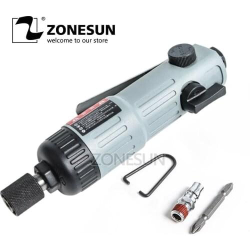 ZONESUN 5mm bolt Pneumatic tools air tools Air Screwdriver strong powerful tools double hammer air Impact Wrench gun style
