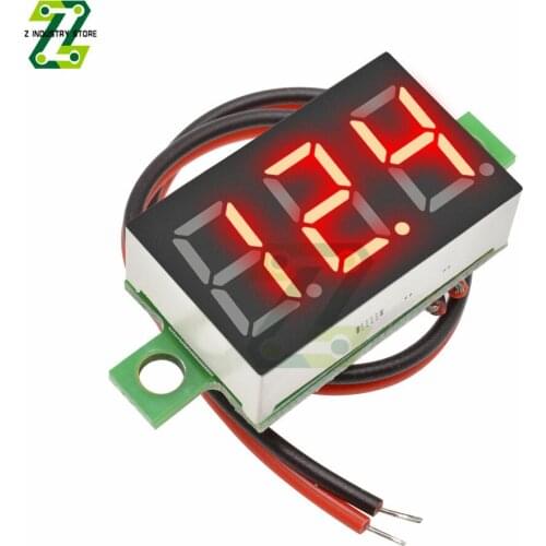 3Bit 0.36 inch Mini Digital Voltmeter Volt Voltage Meter LED Panel Electric Voltage Tester 2 Wires DC 0-30V DC Voltmeter