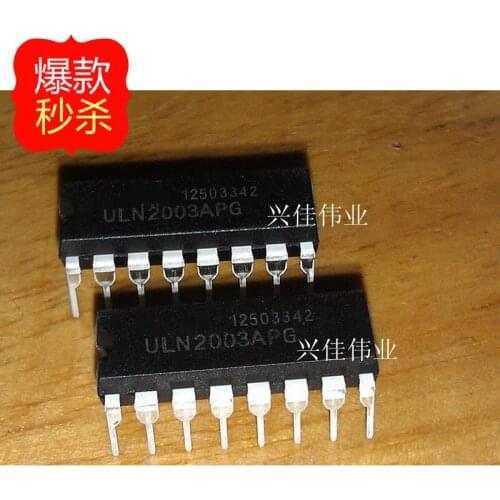 10PCS The new line driver chip ULN2003 ULN2003APG Darlington IC DIP-16