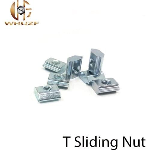 20pcs 20-m3/M4/M5/M6 T Sliding Nut block M3 M4 M5 M6 for 2020 Aluminum Profile Zinc Coated Plate Aluminum Accessories
