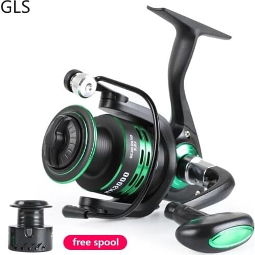 2021 GLSHigh Quality Double Spool Fishing Reel 5.2:1 Gear Ratio 8kg drag Spinning Fishing Reel Carp Fishing Reel For Saltwater
