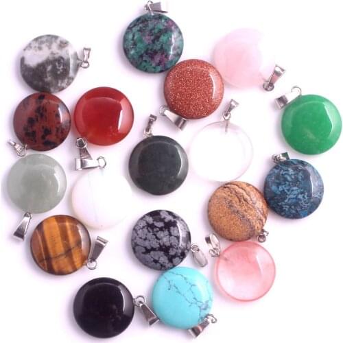 50pcs High Quality Natural Stone Pendants Hot Sale Aventurine Crystal Quartz Pendants For Jewelry Making Reiki Chakra Pendulum