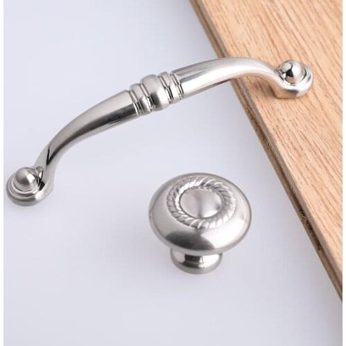 96mm modern simple brushed nickel kitchen cabinet dresser handle stain nickel drawer shoe cabinet tv cabinet cupboard knob pull