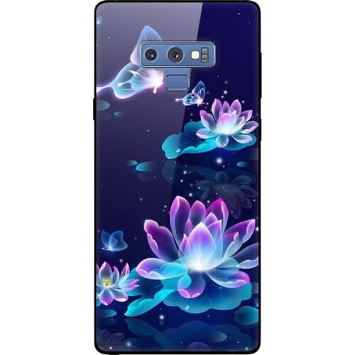 For Samsung Galaxy Note 9 Phone Case Tempered Glass Case Back Cover Series 1