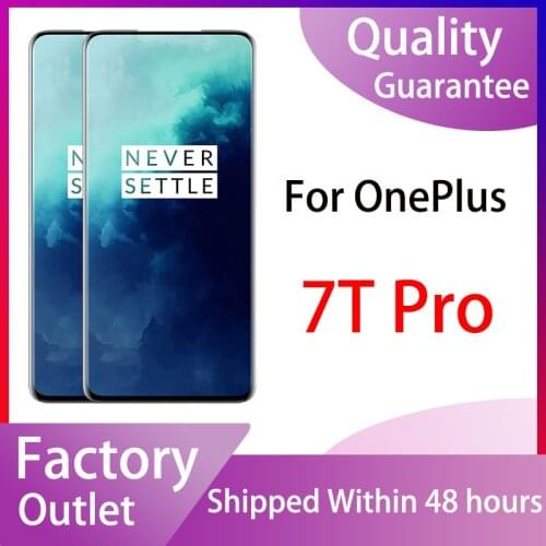 6.67'' AMOLED Display For OnePlus 7T Pro HD1913 LCD Display Touch Screen Digitizer Assembly Repair Replacement With Frame