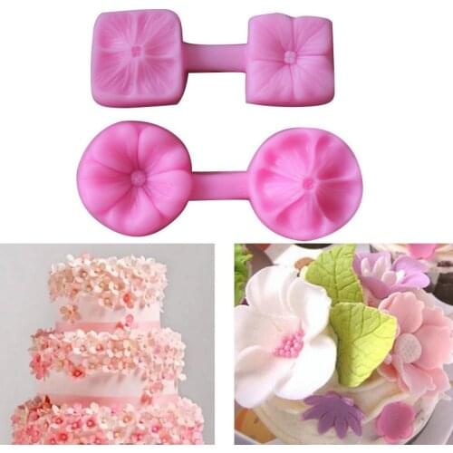 3 Style Flower Petal Veiner Silicone DIY Cake Decorating Mold Double Leaf Veiner Silicone Cake Mold Sugar Art Mold Fondant Mold