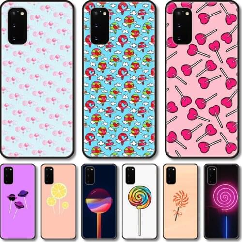 Colorful candy Phone Case For Samsung Galaxy Note S21 20 10 9 E Lite UW Ultra 5G PRO Black Shell Cover
