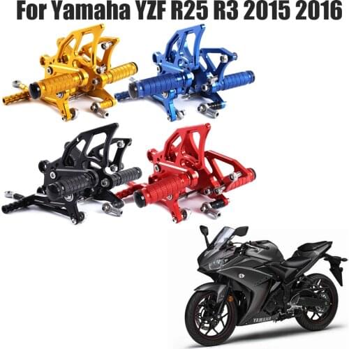 Motorcycle Adjustable Rear Sets Rearset Footrest Foot Rests Pegs Foot Pegs Pedal For Yamaha YZF R3 R25 YZF-R3 YZF-R25 2015 2016