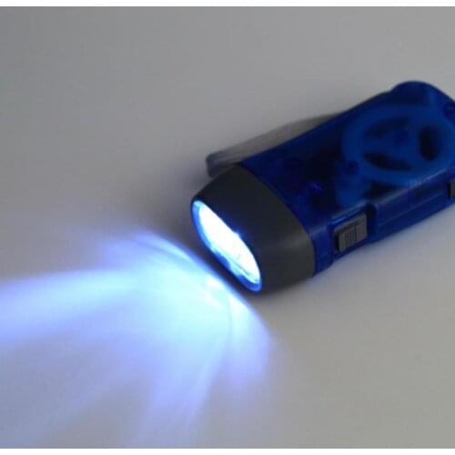 Outdoor Never Lose Power Hand-held Power Generation Emergency Portable LED Flashlight Wrist Grip Exercise Flashlight