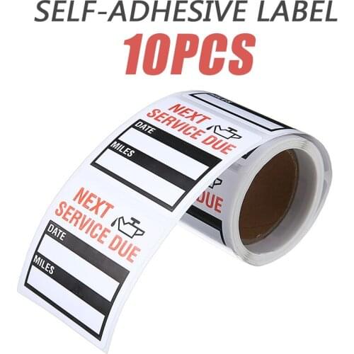100pcs/roll Clear Car Window Oil Change Service Repair Reminder Sticker Automotive Interior Stickers Self-adhesive Label