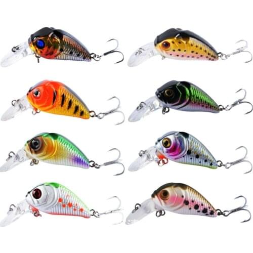 Crank Bait Wobblers Hard Bait Small Minnow Fishing Lures Bass Fresh Salt Water Tackle Sinking Lure 2021 Fishing Gear 6Cm 8.22g