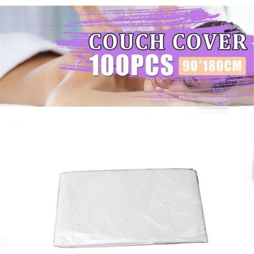 100PCS Disposable Couch Cover For Massage Tables Bed Beauty Treatment Protection Table Sheets Transparent Beauty Bed Spread