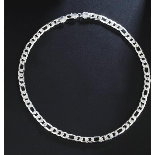 Wholesale nice chain wedding men high quality silver color jewelry fashion noble Women 8MM necklace classic Jewelry N018