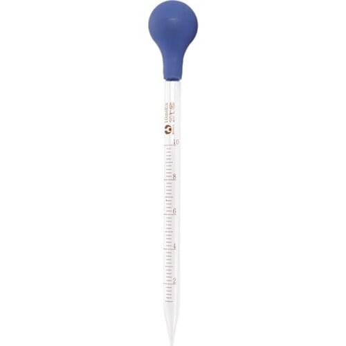 Red Hat plastic tip dropper glass bottle chemical experiment pipette with scale and non-scale pipette with tip small dropper
