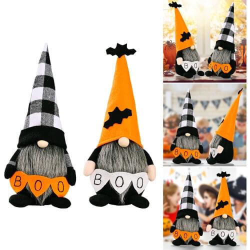 Halloween Gnomes Plush Doll Faceless Toy Elf Dwarf With High Hat For Home Halloween Party Desktop Decorations Home Decor