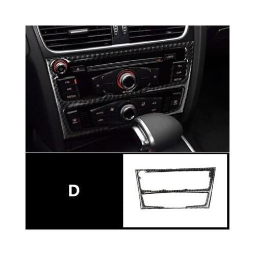 Applicable to Audi A4/B8/A5 carbon fiber central control CD panel decoration air conditioning car interior paste