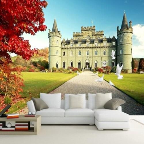 Custom mural Custom landscape castle pavement mural living room restaurant mural 3D TV Background wall decoration wallpaper